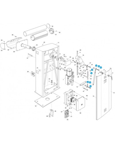 Дверца тумбы Came 119RIG063 в Энгельсе Запчасти для шлагбаумов и автоматики Pintop.ru