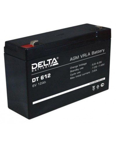 Аккумулятор свинцово-кислотный Delta DT 612 в Энгельсе Электротехническое оборудование Pintop.ru
