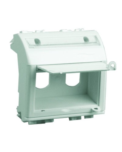 Адаптер для двух оптоволоконных разъемов типа ST, белый, 2 мод. DKC 76615B в Энгельсе Аксессуары для кабель-канала Pintop.ru