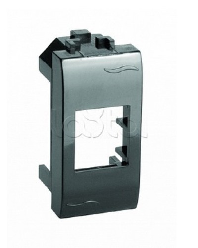 Адаптер для информационных разъемов Keystone, черный, 1мод. DKC (77607N) в Энгельсе Аксессуары для стоек и шкафов Pintop.ru