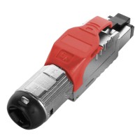 Разъем полевой оконцовки RJ-45 Hyperline (PLUE-8P8C-S-C6A-SH-RD)