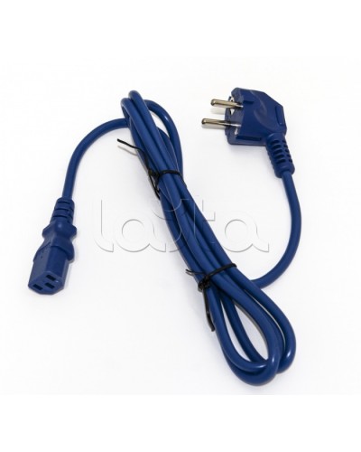 Кабель питания компьютера Hyperline PWC-IEC13-SHM-1.8-BL в Энгельсе Патч-корды и пигтейлы Pintop.ru