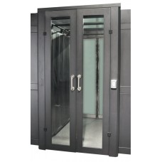 Дверь коридора развижная механические 1200 мм для шкафов LANMASTER DCS 48U, стекло, без замка LANMASTER LAN-DC-SDRM-48Ux12