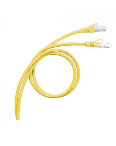 Патч-корд S/FTP, cat. 6а, PVC, 1м, желтый Legrand (051780) в Энгельсе Патчкорды (медные) Pintop.ru