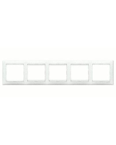 Рамка 5 постов горизонтальный монтаж белый Valena Legrand 774455 в Энгельсе Аксессуары для кабель-канала Pintop.ru