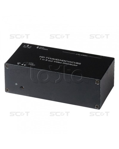 Распределитель видеосигнала HDCVI/HDTVI/AHD SC&T CD108HD в Энгельсе Видеоусилители, Модуляторы, Делители Pintop.ru